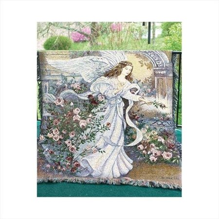 MANUAL WOODWORKERS & WEAVERS Manual Woodworkers and Weavers ATLAOL Angel Of Love Tapestry Throw Blanket Fashionable Jacquard Woven 50 X 60 in. ATLAOL